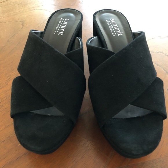 Summit by White Mountain Crisscross Suede Heels - Picture 2 of 10